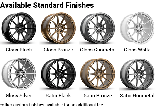Available finishes